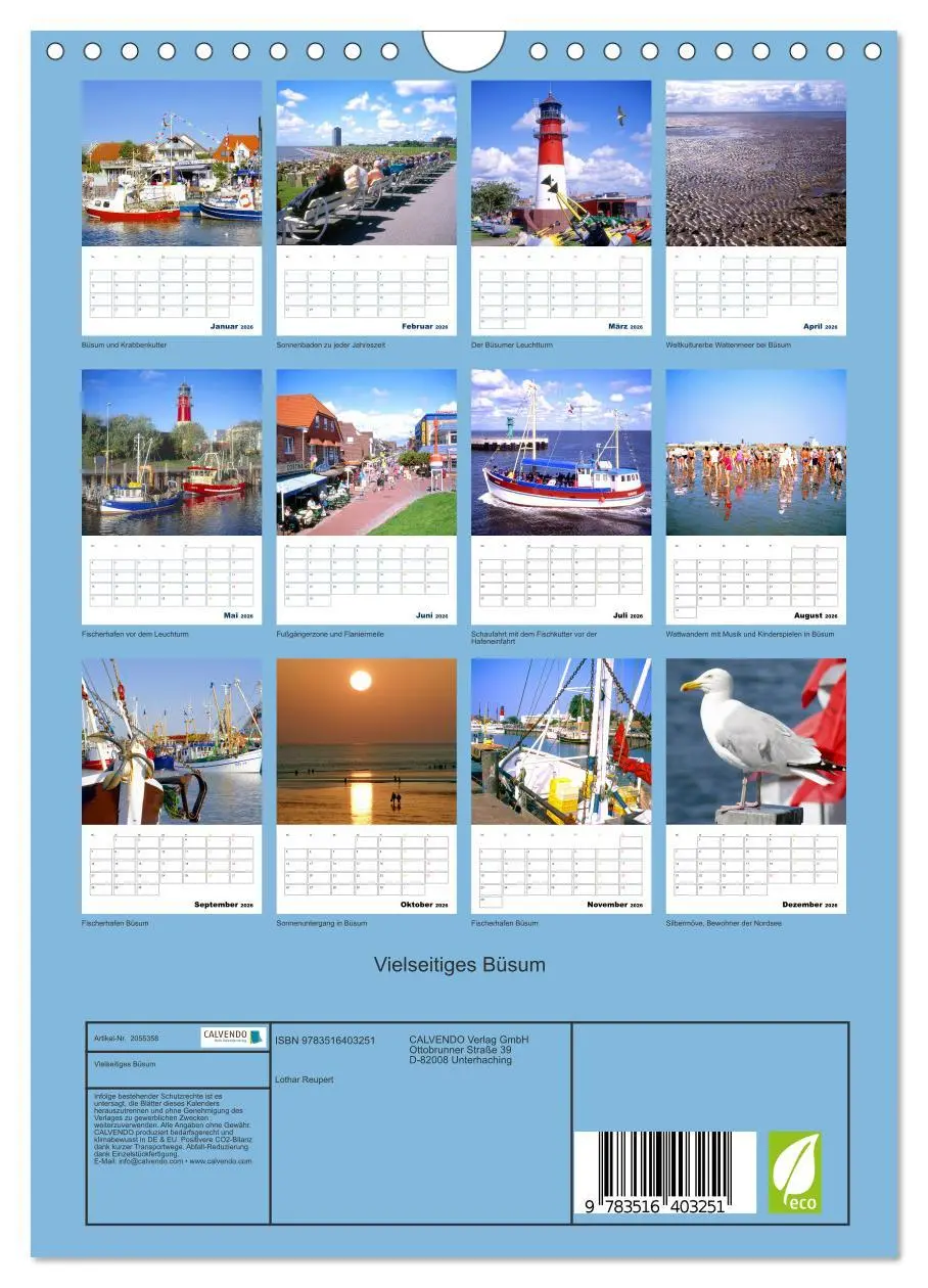Bild: 9783516403251 | Vielseitiges Büsum (Wandkalender 2026 DIN A4 hoch), CALVENDO...