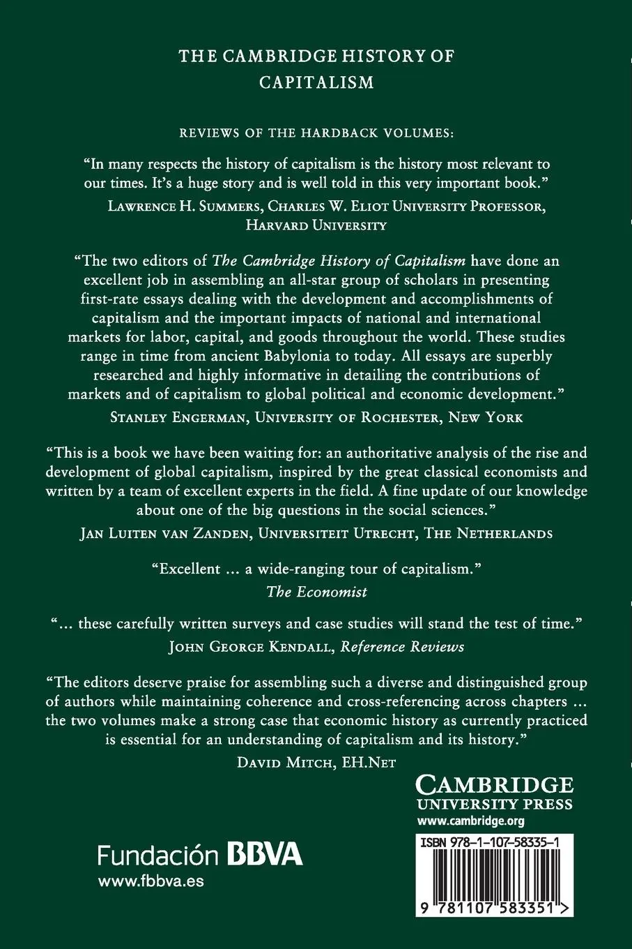 Rückseite: 9781107583351 | The Cambridge History of Capitalism | Larry Neal (u. a.) | Taschenbuch
