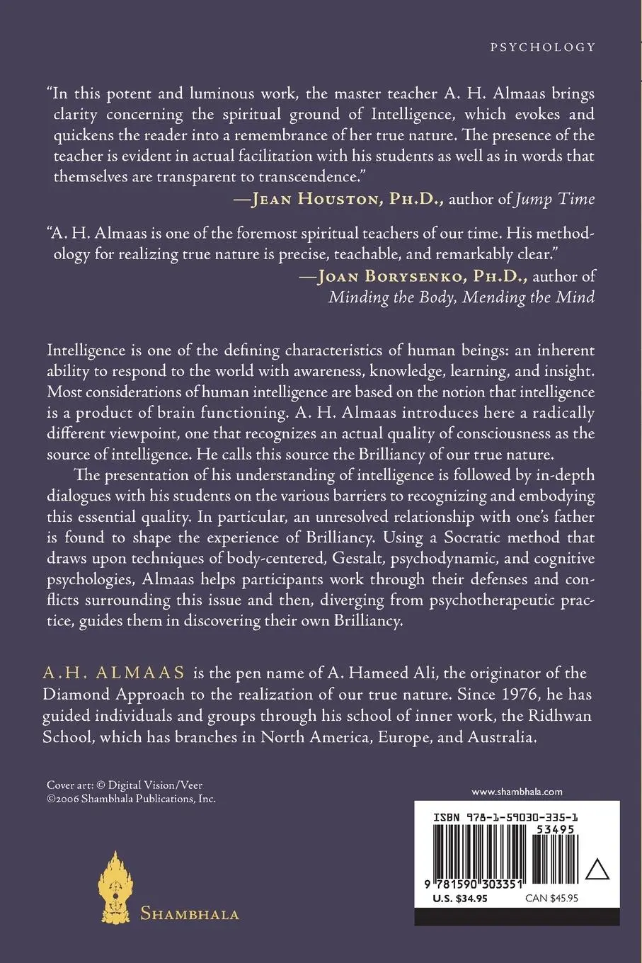 Rückseite: 9781590303351 | Brilliancy | The Essence of Intelligence | A. H. Almaas | Taschenbuch