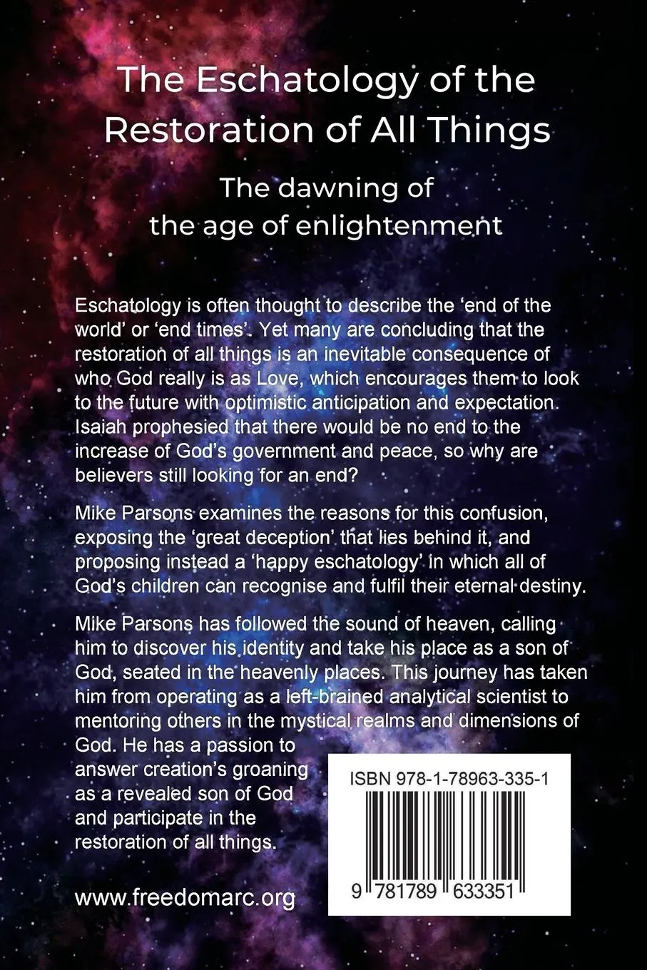 Rückseite: 9781789633351 | The Eschatology of the Restoration of All Things | Mike Parsons | Buch