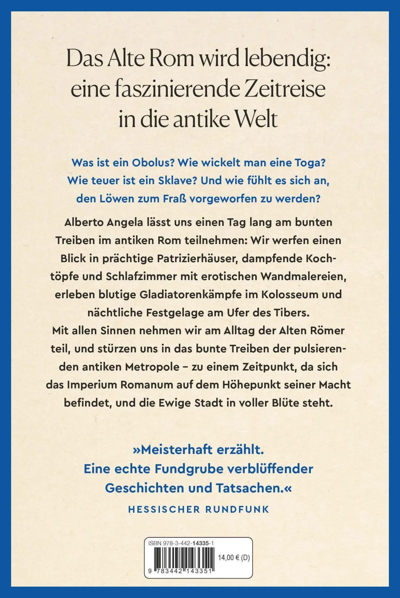 Bild: 9783442143351 | Ein Tag im Alten Rom | Alberto Angela | Taschenbuch | 416 S. | Deutsch