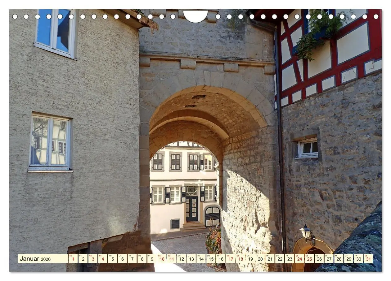 Bild: 9783457543351 | Unterwegs in Bad Wimpfen (Wandkalender 2026 DIN A4 quer), CALVENDO...