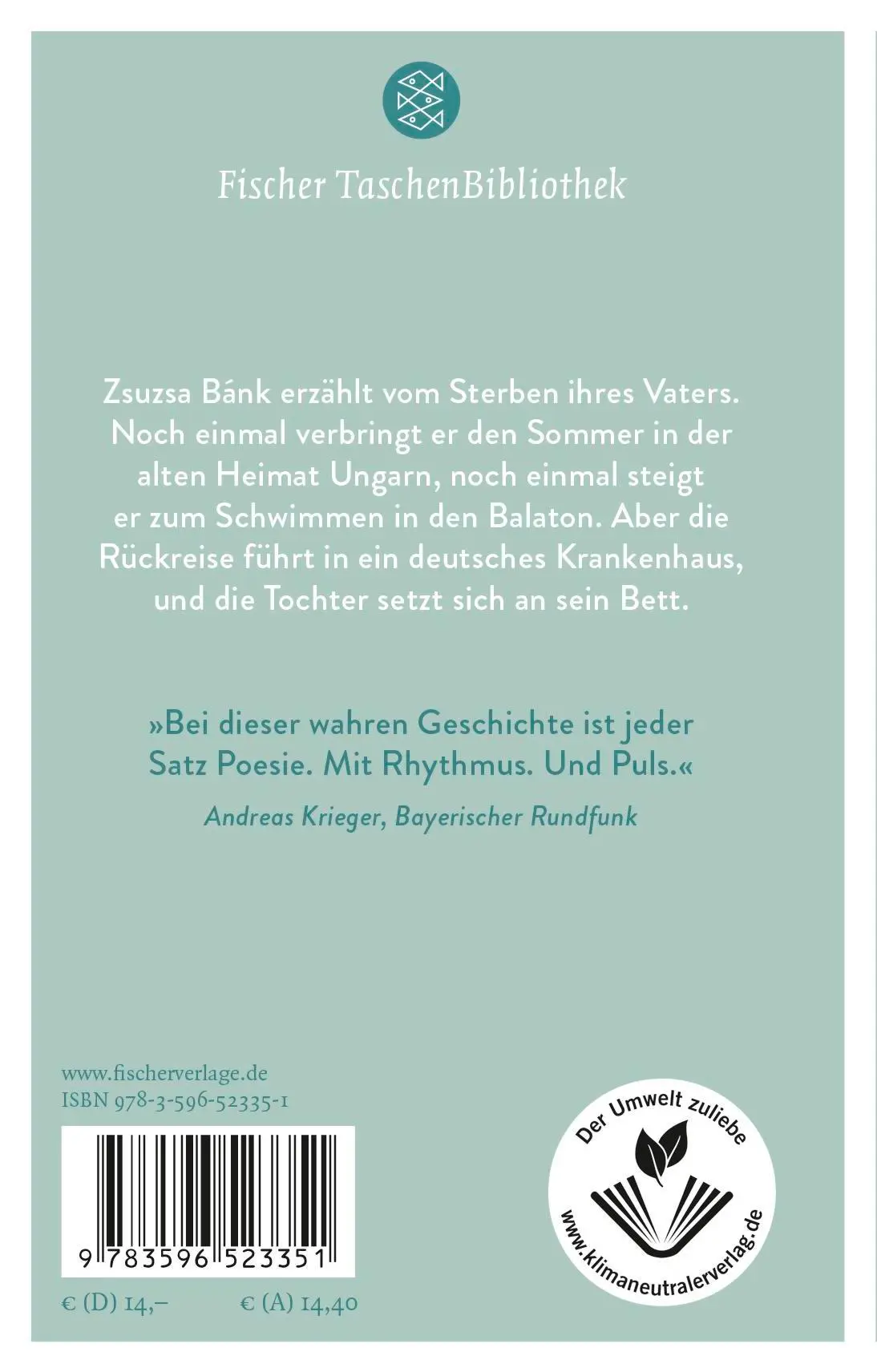 Rückseite: 9783596523351 | Sterben im Sommer | Zsuzsa Bánk | Buch | Fischer TaschenBibliothek