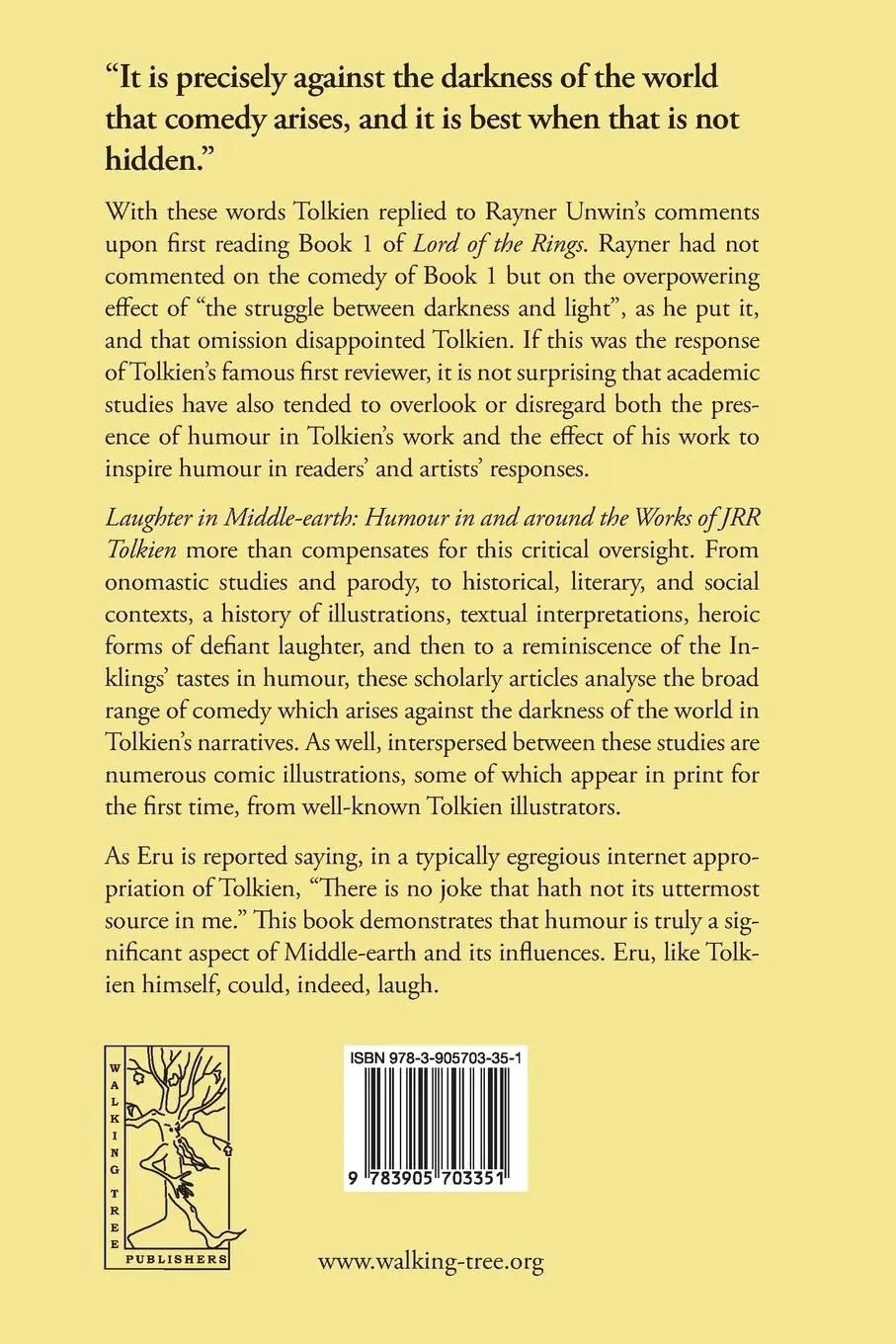 Rückseite: 9783905703351 | Laughter in Middle-earth | Thomas M. Honegger (u. a.) | Taschenbuch