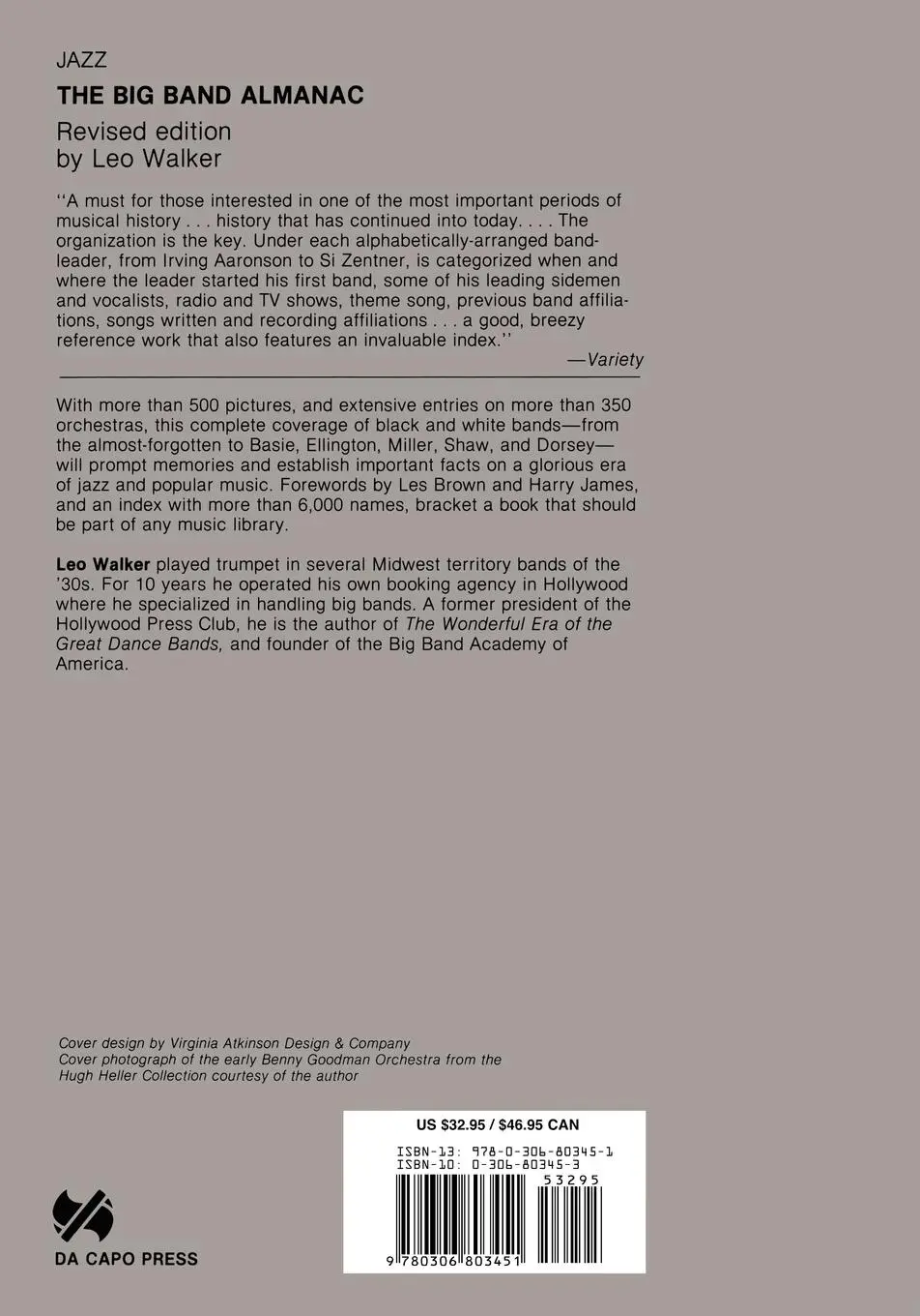 Rückseite: 9780306803451 | The Big Band Almanac | Leo Walker | Taschenbuch | Englisch | 1989