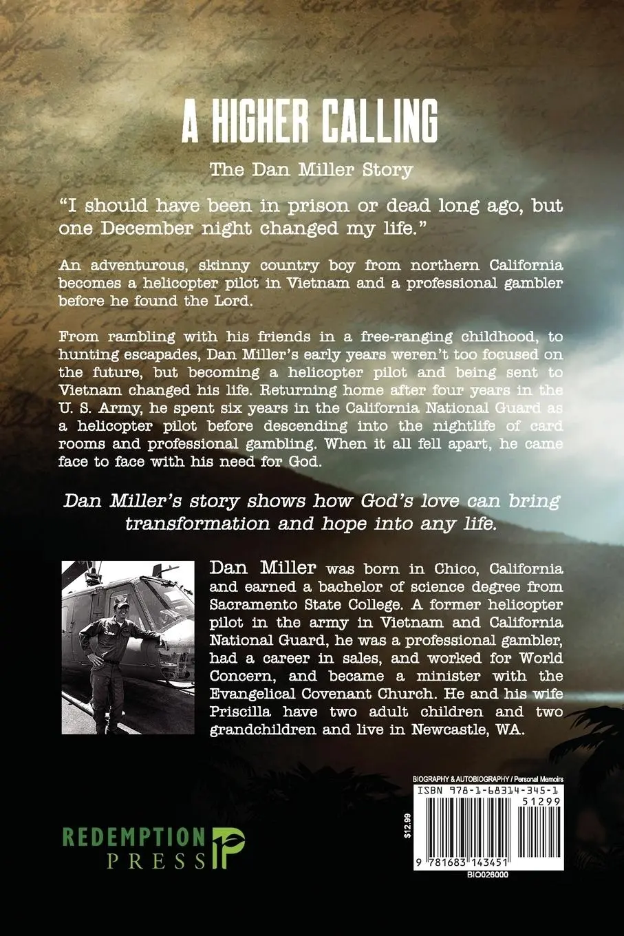 Rückseite: 9781683143451 | A Higher Calling | The Dan Miller Story | Dan Miller | Taschenbuch