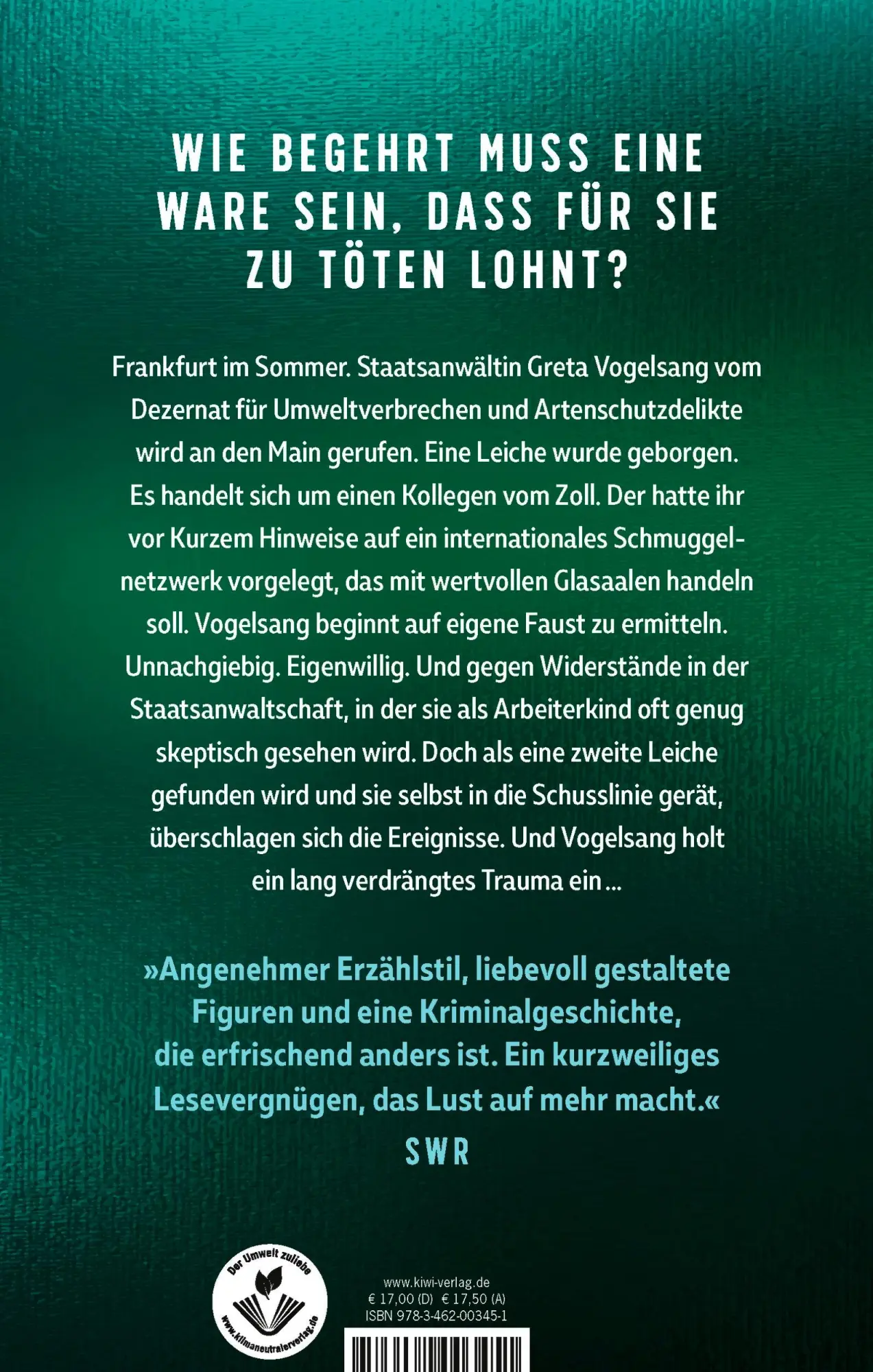 Rückseite: 9783462003451 | Die Spur der Aale | Ein Fall für Greta Vogelsang Kriminalroman | Buch