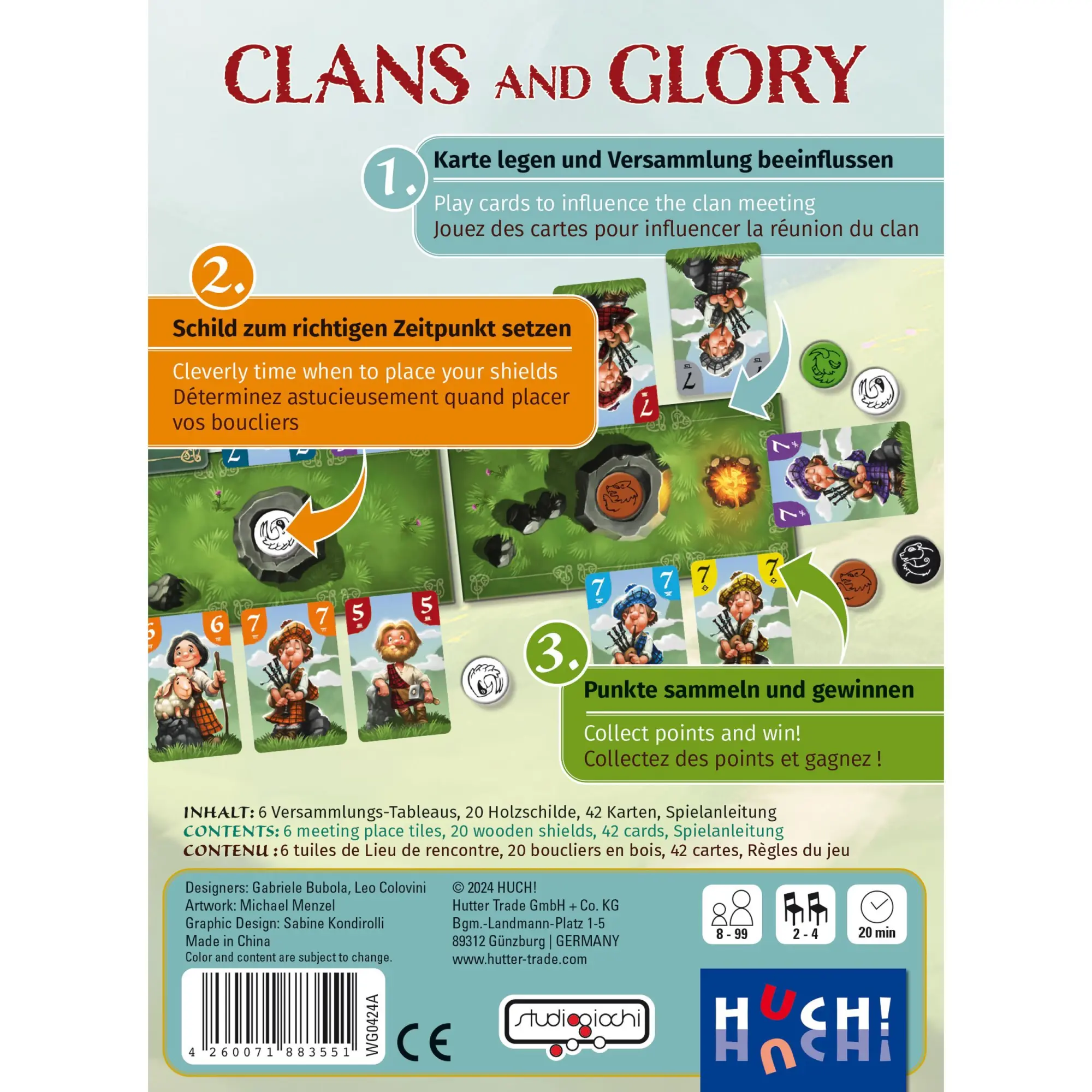 Bild: 4260071883551 | Clans and Glory | Gabriele Bubola (u. a.) | Spiel | 883551 | Deutsch