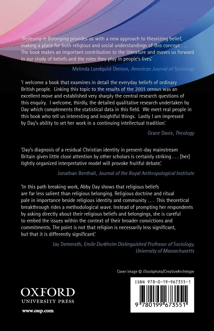 Rückseite: 9780199673551 | Believing in Belonging | Abby Day | Taschenbuch | Englisch | 2013