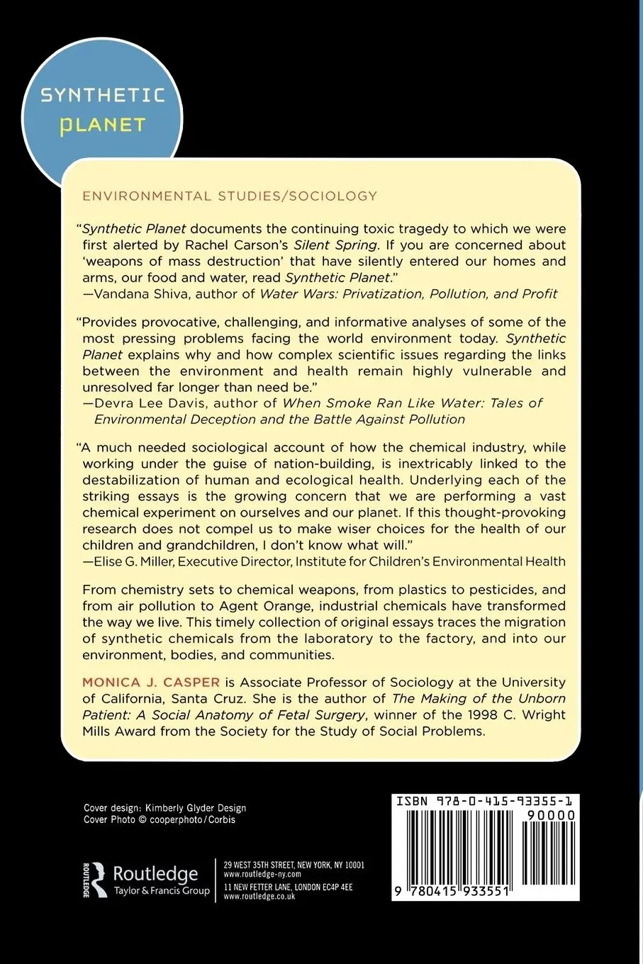 Rückseite: 9780415933551 | Synthetic Planet | Chemical Politics and the Hazards of Modern Life