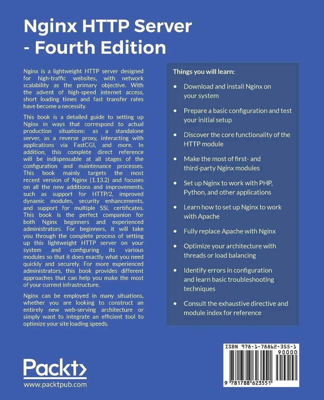 Rückseite: 9781788623551 | Nginx HTTP Server - Fourth Edition | Martin Fjordvald (u. a.) | Buch