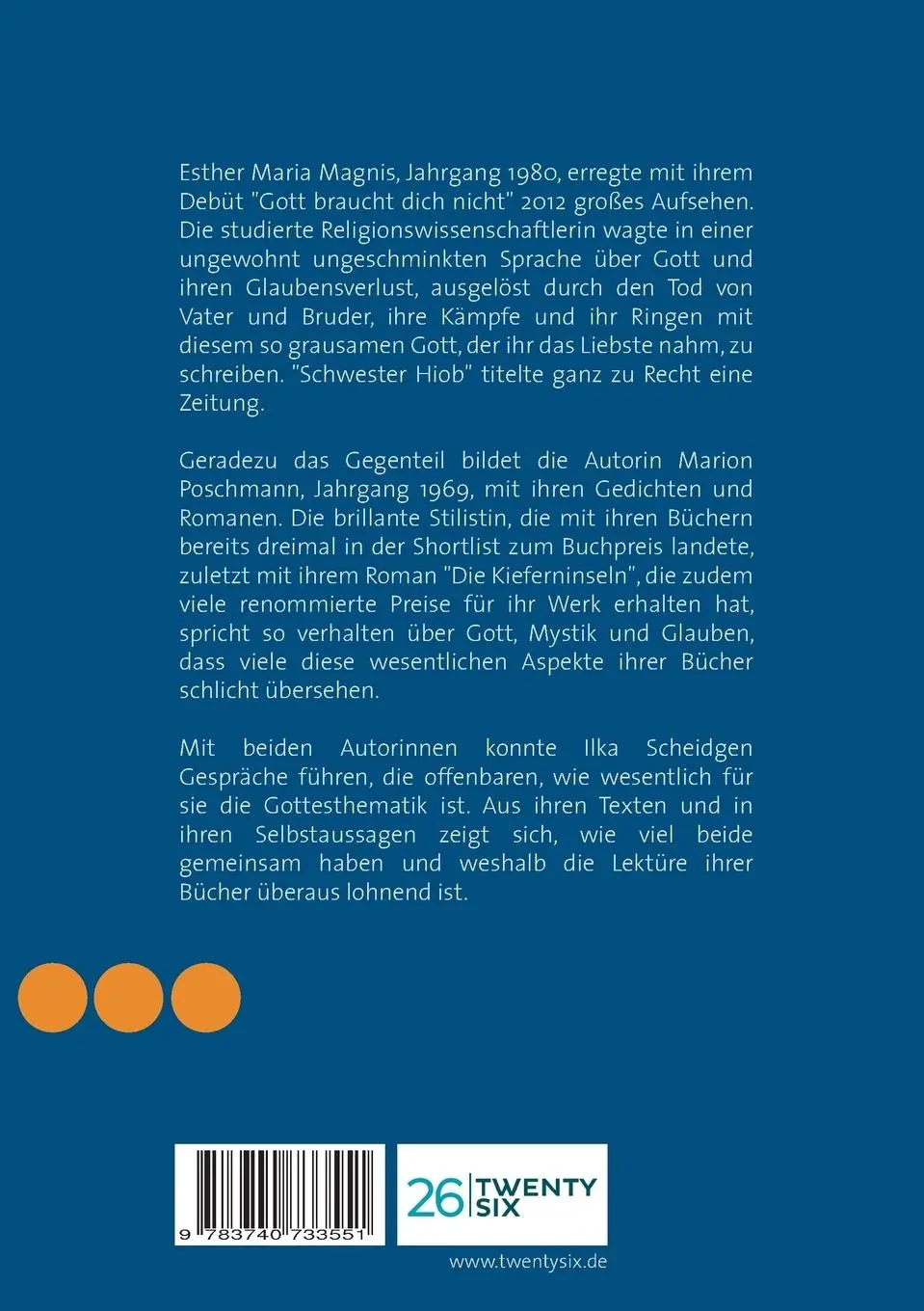 Rückseite: 9783740733551 | Im Gespräch mit Esther Maria Magnis und Marion Poschmann | Scheidgen