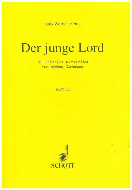 Cover: 9783795733551 | The Young Lord | Hans Werner Henze | Buch | Deutsch | 1978