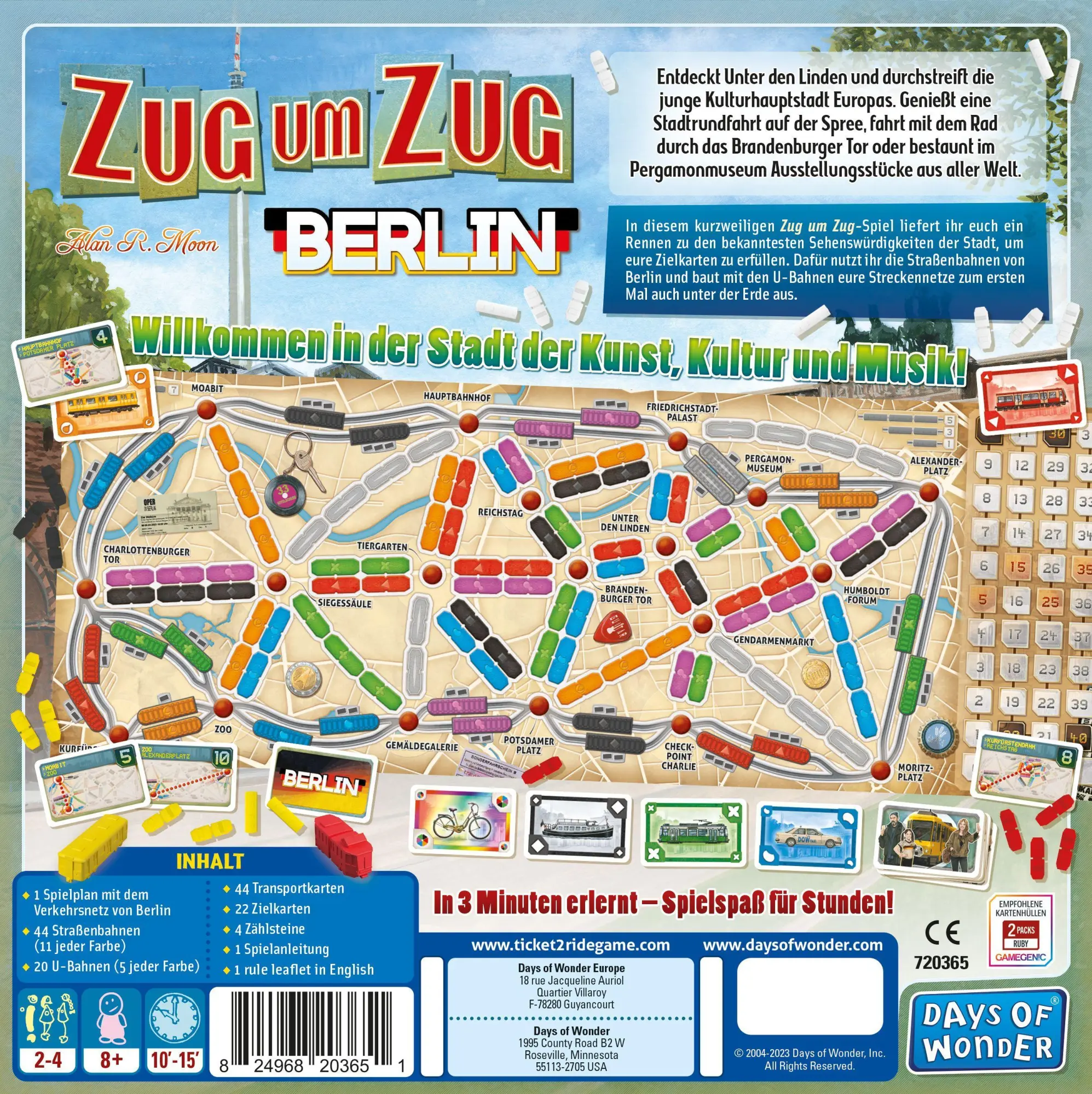 Bild: 824968203651 | Zug um Zug Berlin | Alan R. Moon | Spiel | DOWD0033 | Deutsch | 2024