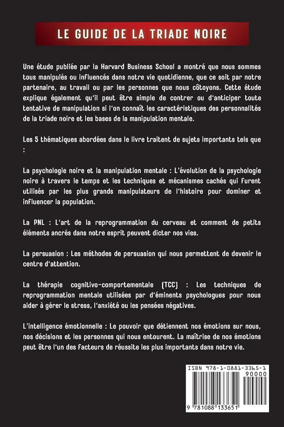 Rückseite: 9781088133651 | PSYCHOLOGIE NOIRE ET MANIPULATION MENTALE | Samuel Goleman | Buch