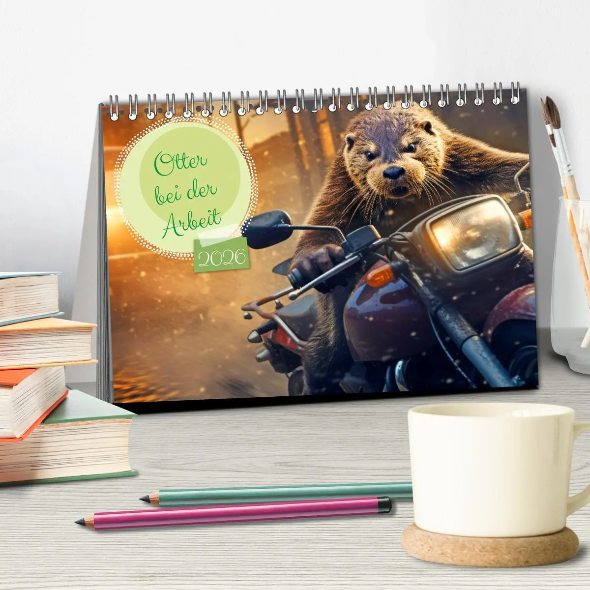 Bild: 9783457513651 | Otter bei der Arbeit (Tischkalender 2026 DIN A5 quer), CALVENDO...