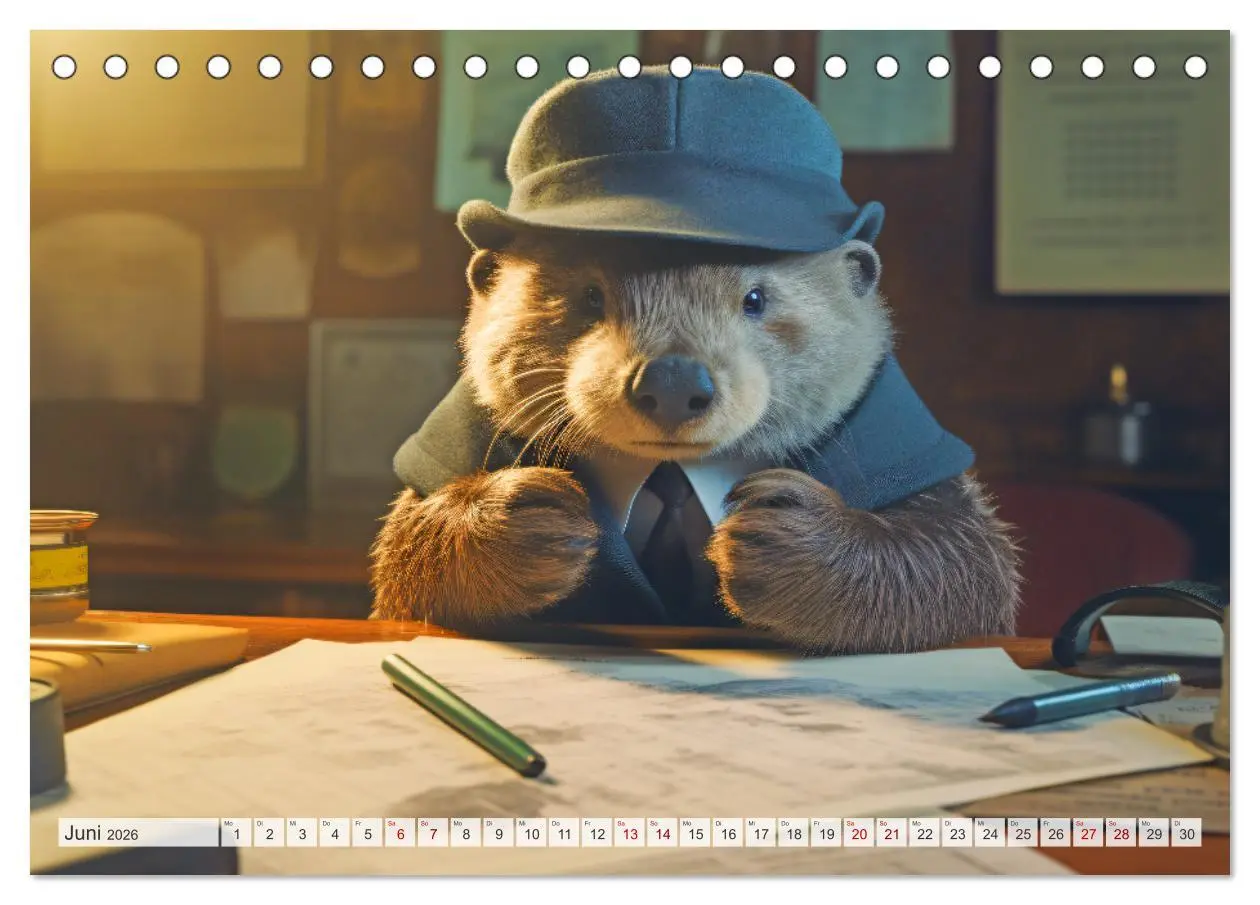 Bild: 9783457513651 | Otter bei der Arbeit (Tischkalender 2026 DIN A5 quer), CALVENDO...