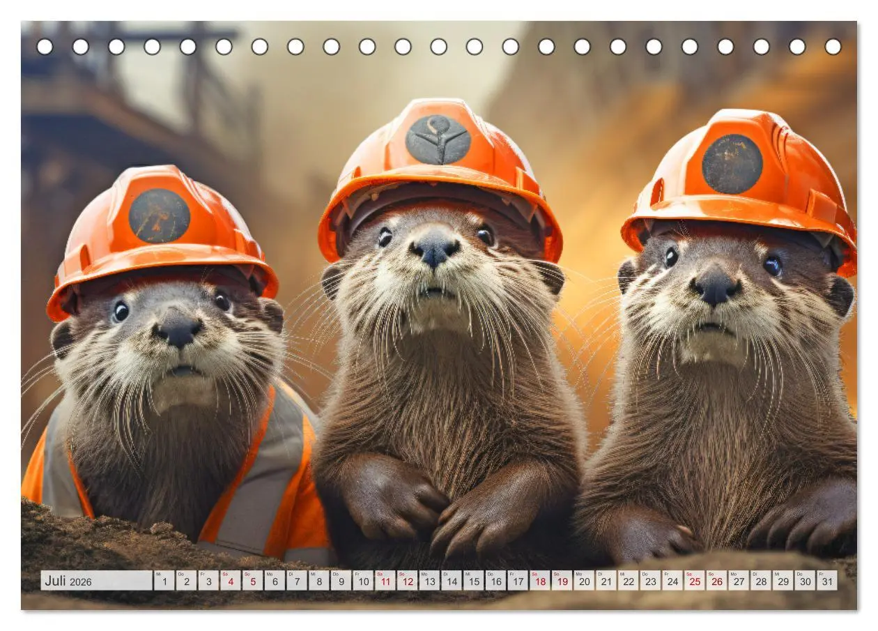 Bild: 9783457513651 | Otter bei der Arbeit (Tischkalender 2026 DIN A5 quer), CALVENDO...