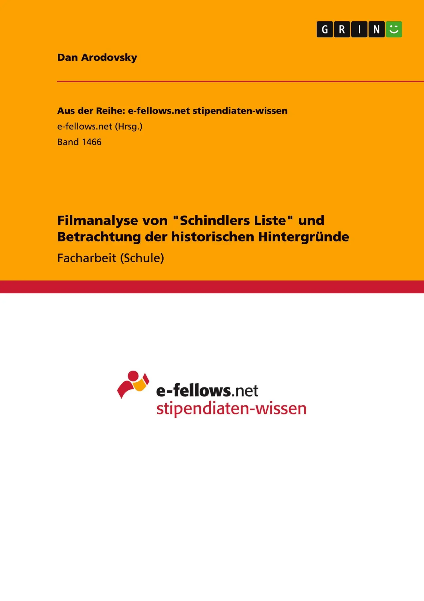 Cover: 9783668003651 | Filmanalyse von "Schindlers Liste" und Betrachtung der historischen...