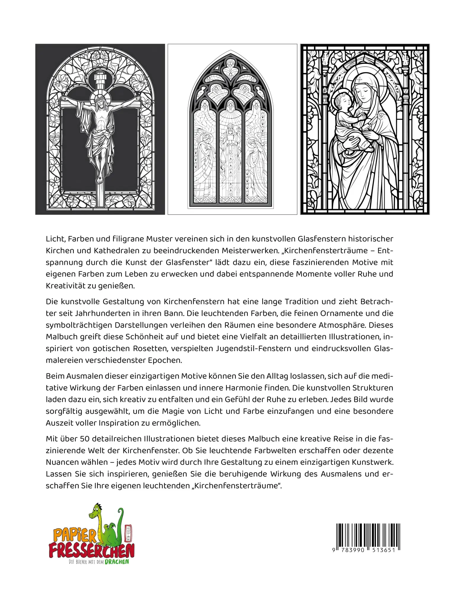 Rückseite: 9783990513651 | Kirchenfensterträume - Entspannung durch die Kunst der Glasfenster