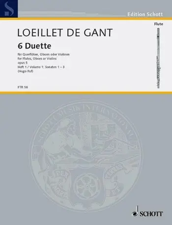 Cover: 9790001093651 | 6 Duette Opus 5 Heft 1 | Nos. 1-3 | Jean-Baptiste Loeillet | Buch