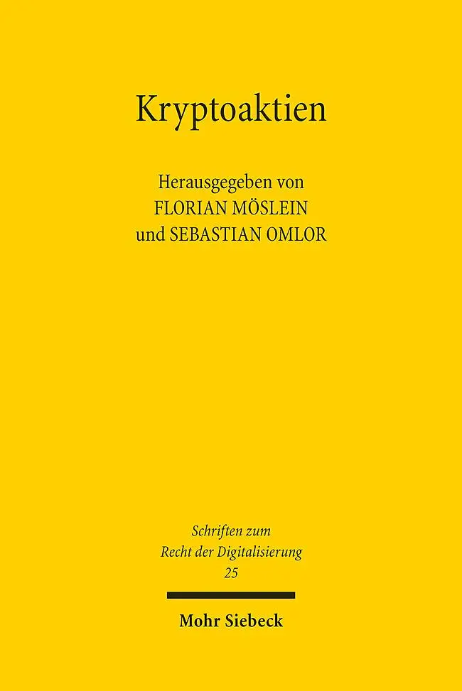 Cover: 9783161633751 | Kryptoaktien | Florian Möslein (u. a.) | Taschenbuch | VII | Deutsch