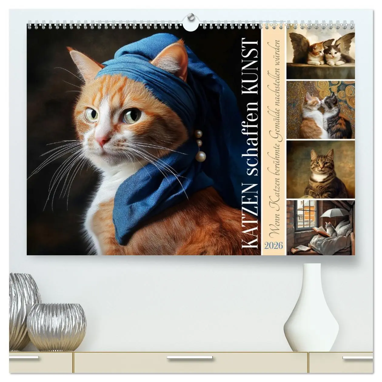 Cover: 9783457363751 | Katzen schaffen Kunst (hochwertiger Premium Wandkalender 2026 DIN...
