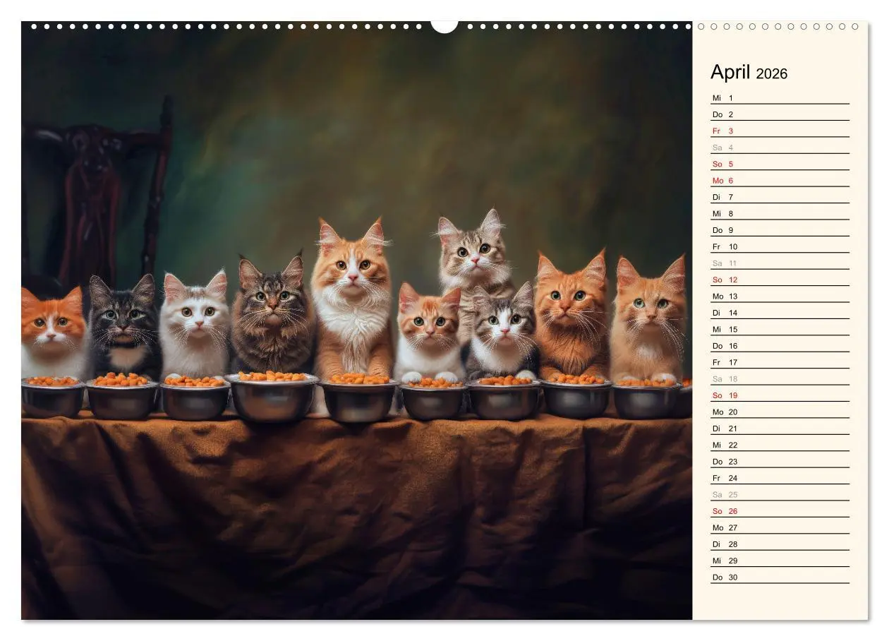 Bild: 9783457363751 | Katzen schaffen Kunst (hochwertiger Premium Wandkalender 2026 DIN...