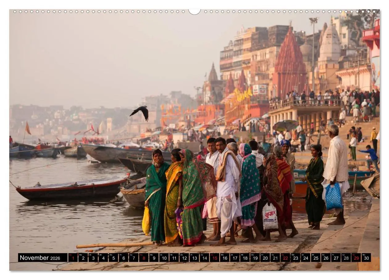 Bild: 9783516073751 | Indien - Varanasi (Wandkalender 2026 DIN A2 quer), CALVENDO...