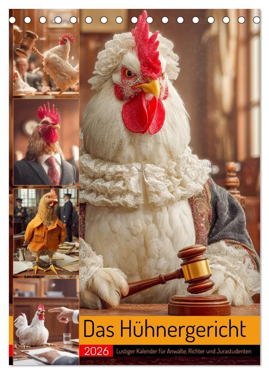 Cover: 9783516693751 | Das Hühnergericht - Lustiger Kalender für Anwälte, Richter und...