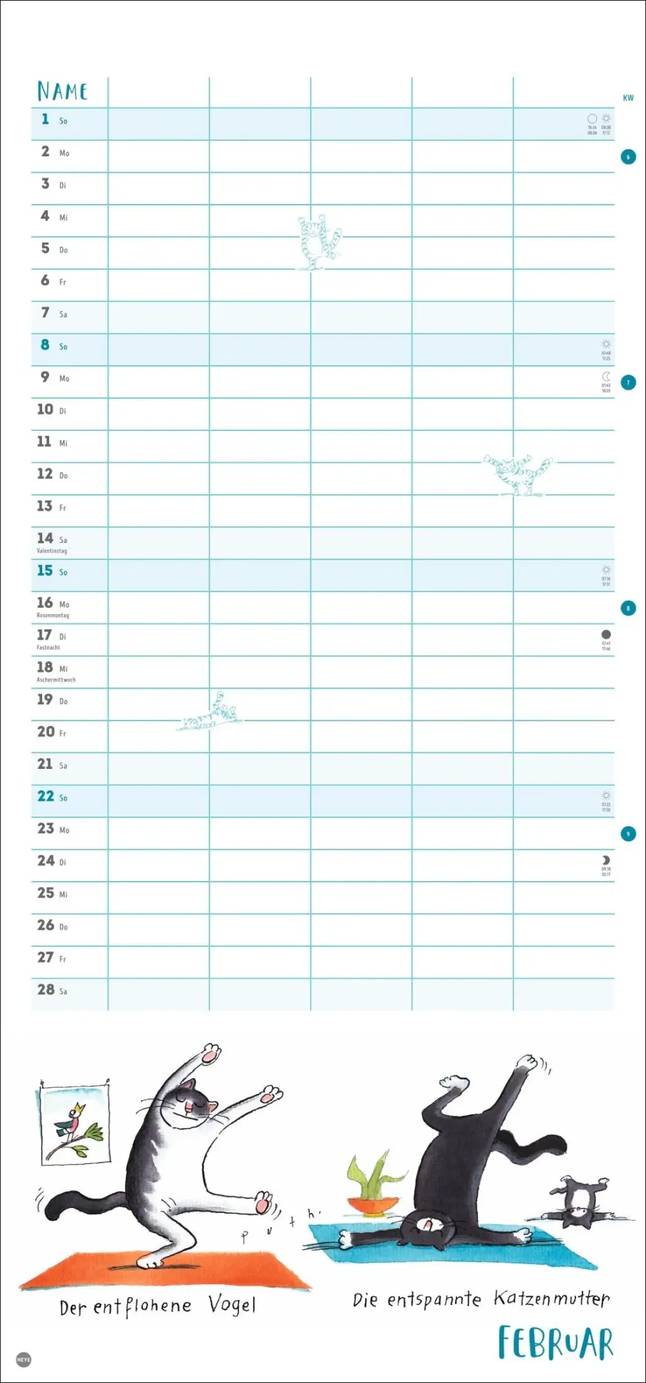Bild: 9783756413751 | Puth Yoga für die Katz Familienplaner 2026 | Klaus Puth | Kalender