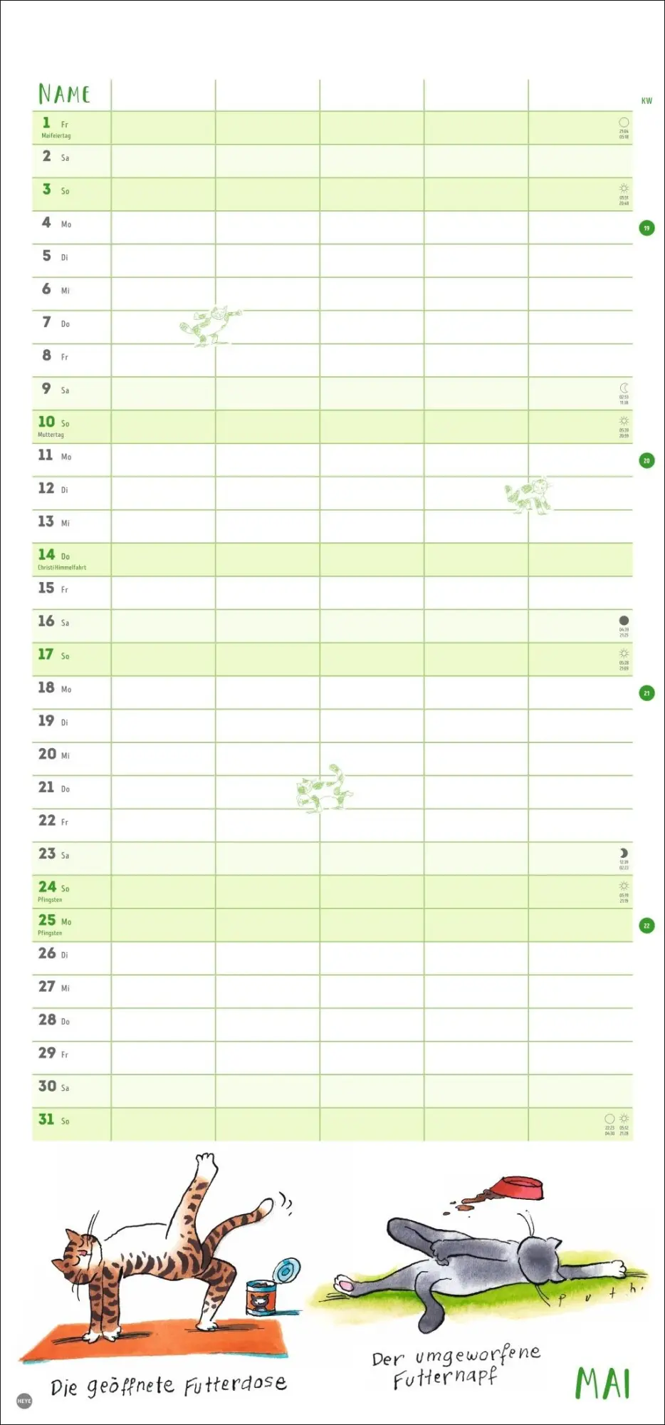 Bild: 9783756413751 | Puth Yoga für die Katz Familienplaner 2026 | Klaus Puth | Kalender