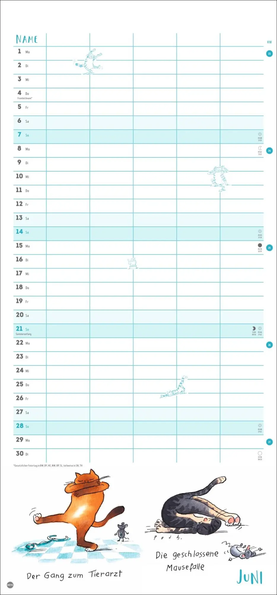 Bild: 9783756413751 | Puth Yoga für die Katz Familienplaner 2026 | Klaus Puth | Kalender