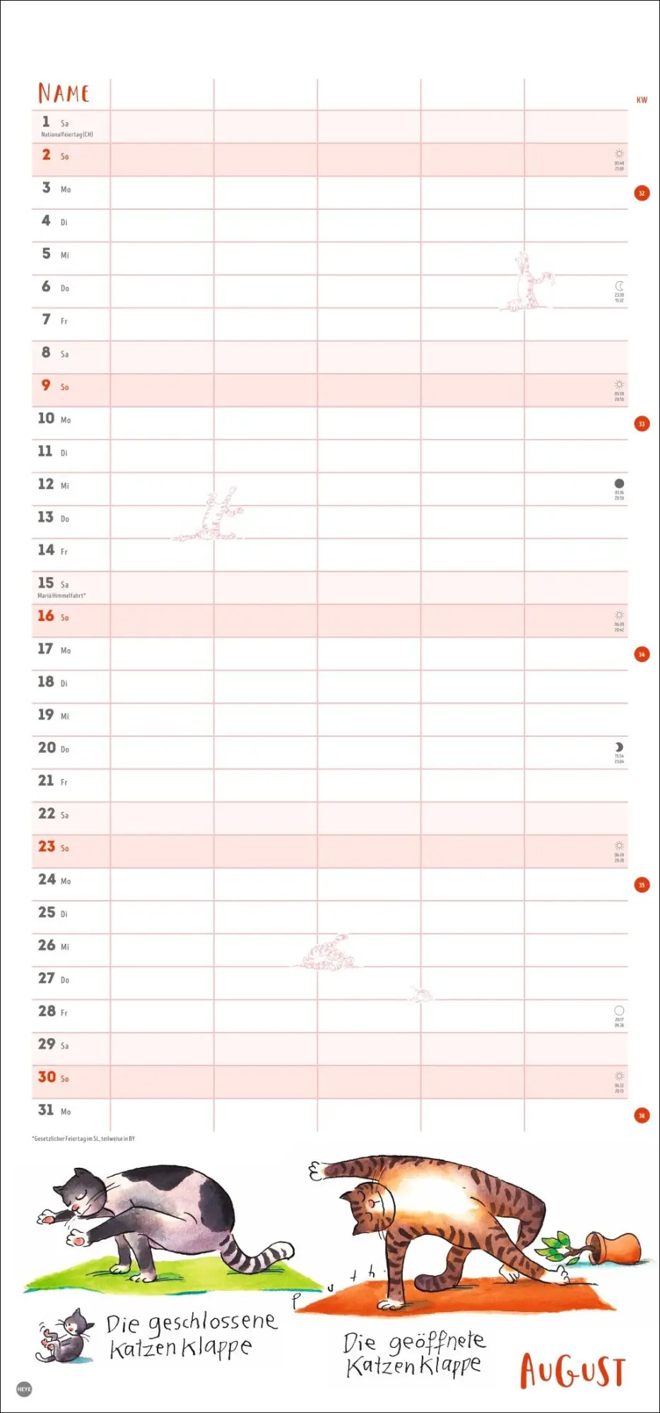 Bild: 9783756413751 | Puth Yoga für die Katz Familienplaner 2026 | Klaus Puth | Kalender