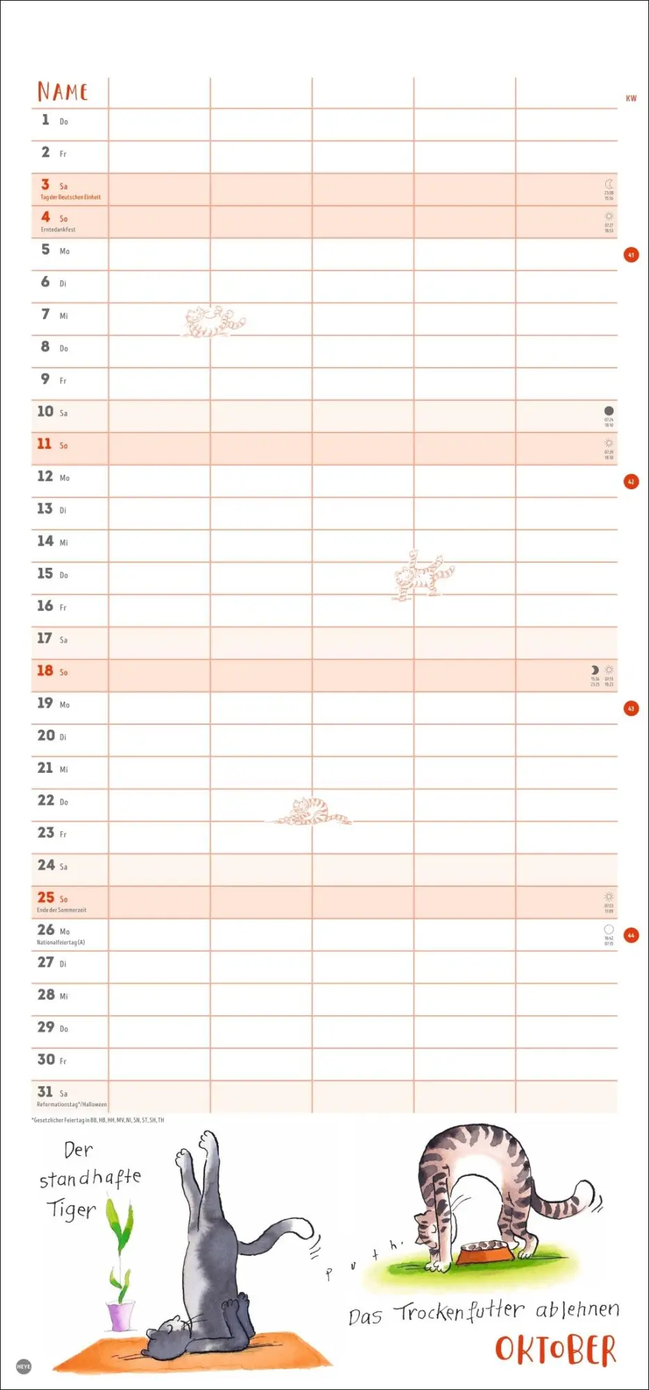Bild: 9783756413751 | Puth Yoga für die Katz Familienplaner 2026 | Klaus Puth | Kalender