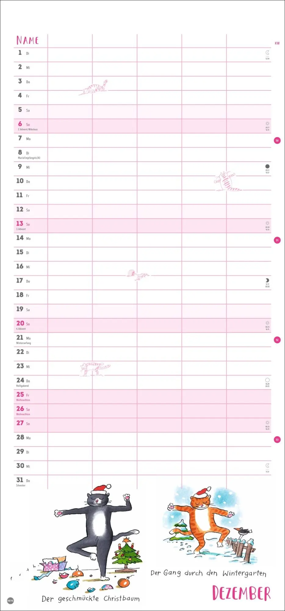 Bild: 9783756413751 | Puth Yoga für die Katz Familienplaner 2026 | Klaus Puth | Kalender