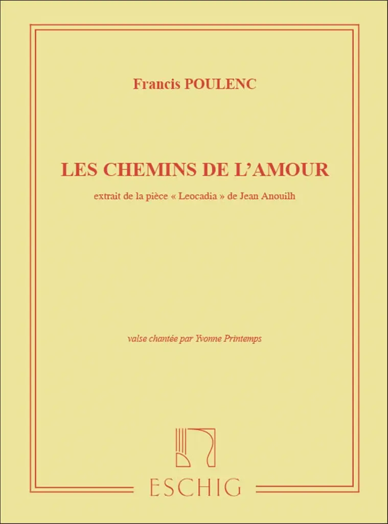 Cover: 9790045023751 | Les Chemins De L'Amour | Francis Poulenc | Buch | 2001 | Max Eschig