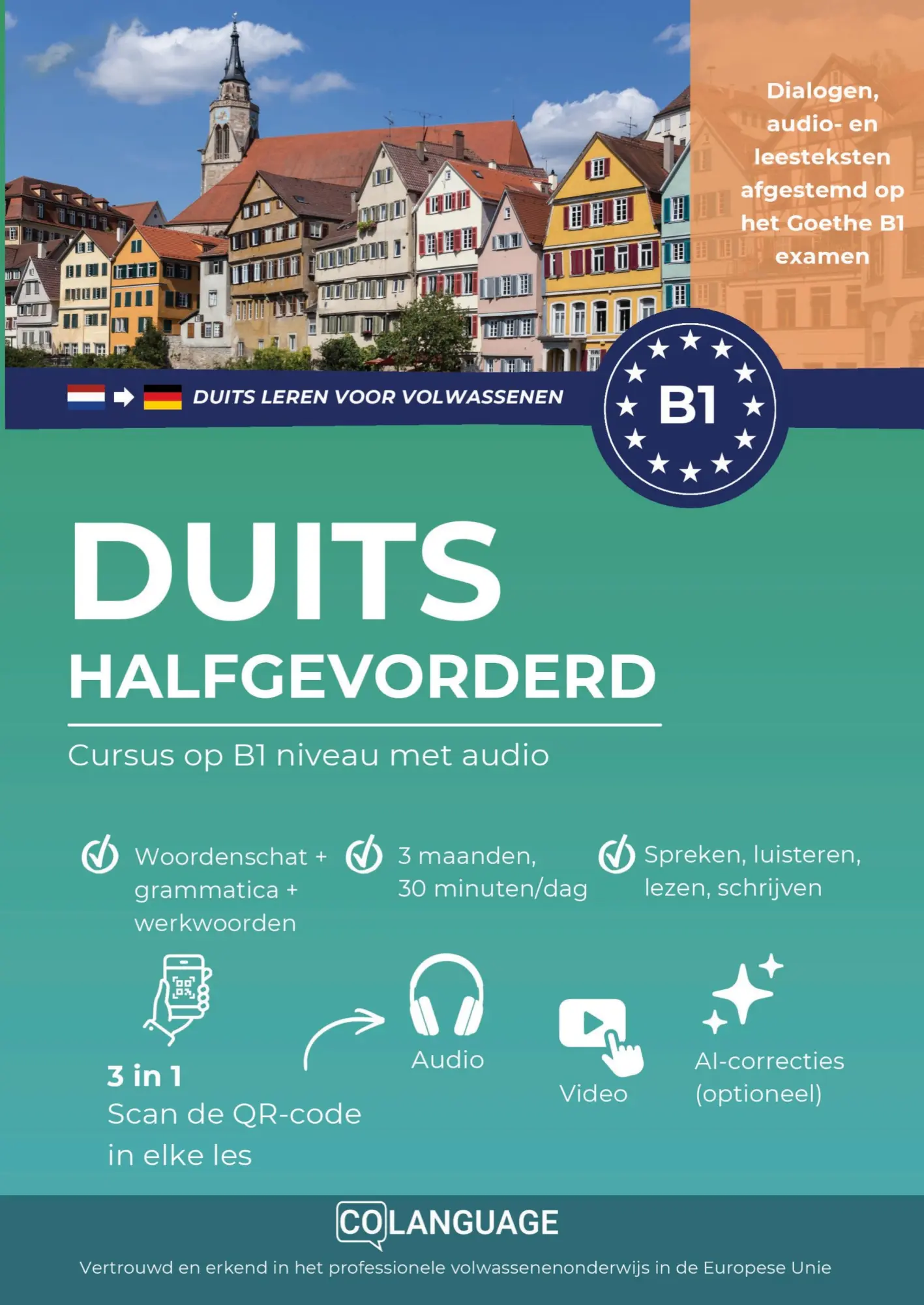 Cover: 9791388253751 | Duits B1 halfgevorderd. Cursus op B1-niveau met audio (Duits leren...