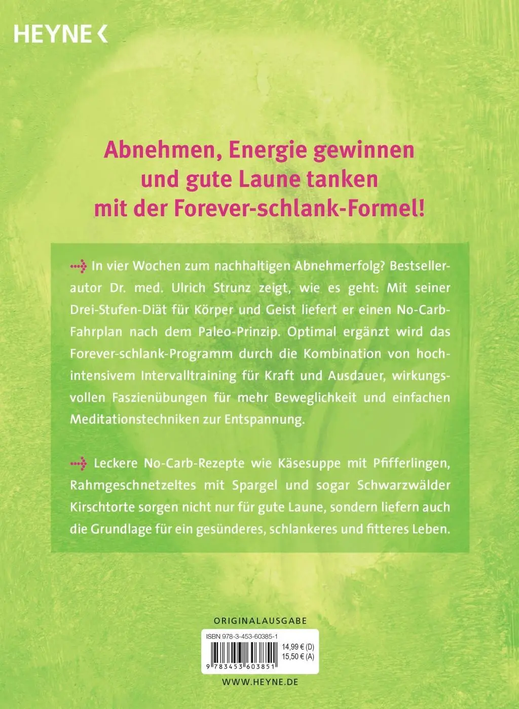 Bild: 9783453603851 | Forever schlank | Ulrich Strunz | Taschenbuch | 144 S. | Deutsch