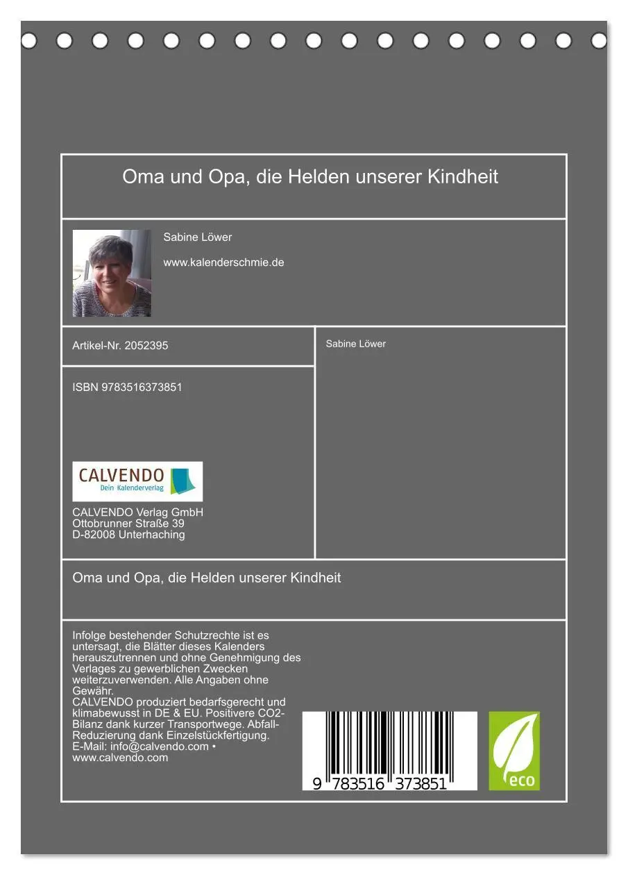 Bild: 9783516373851 | Oma und Opa, die Helden unserer Kindheit (Tischkalender 2026 DIN A5...