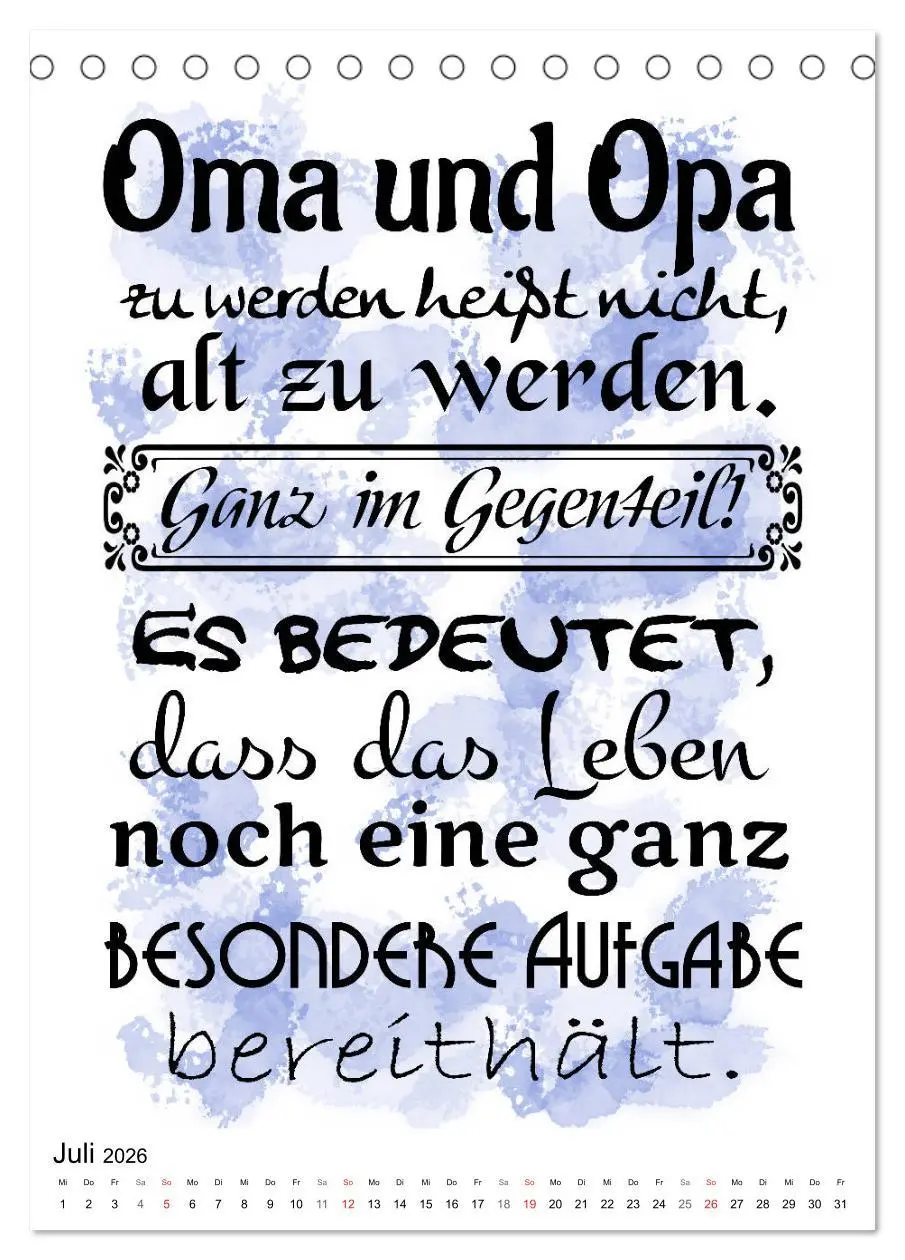 Bild: 9783516373851 | Oma und Opa, die Helden unserer Kindheit (Tischkalender 2026 DIN A5...