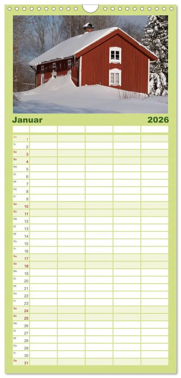 Bild: 9783516513851 | Familienplaner 2026 - Schweden im Wechsel der Jahreszeiten mit 5...