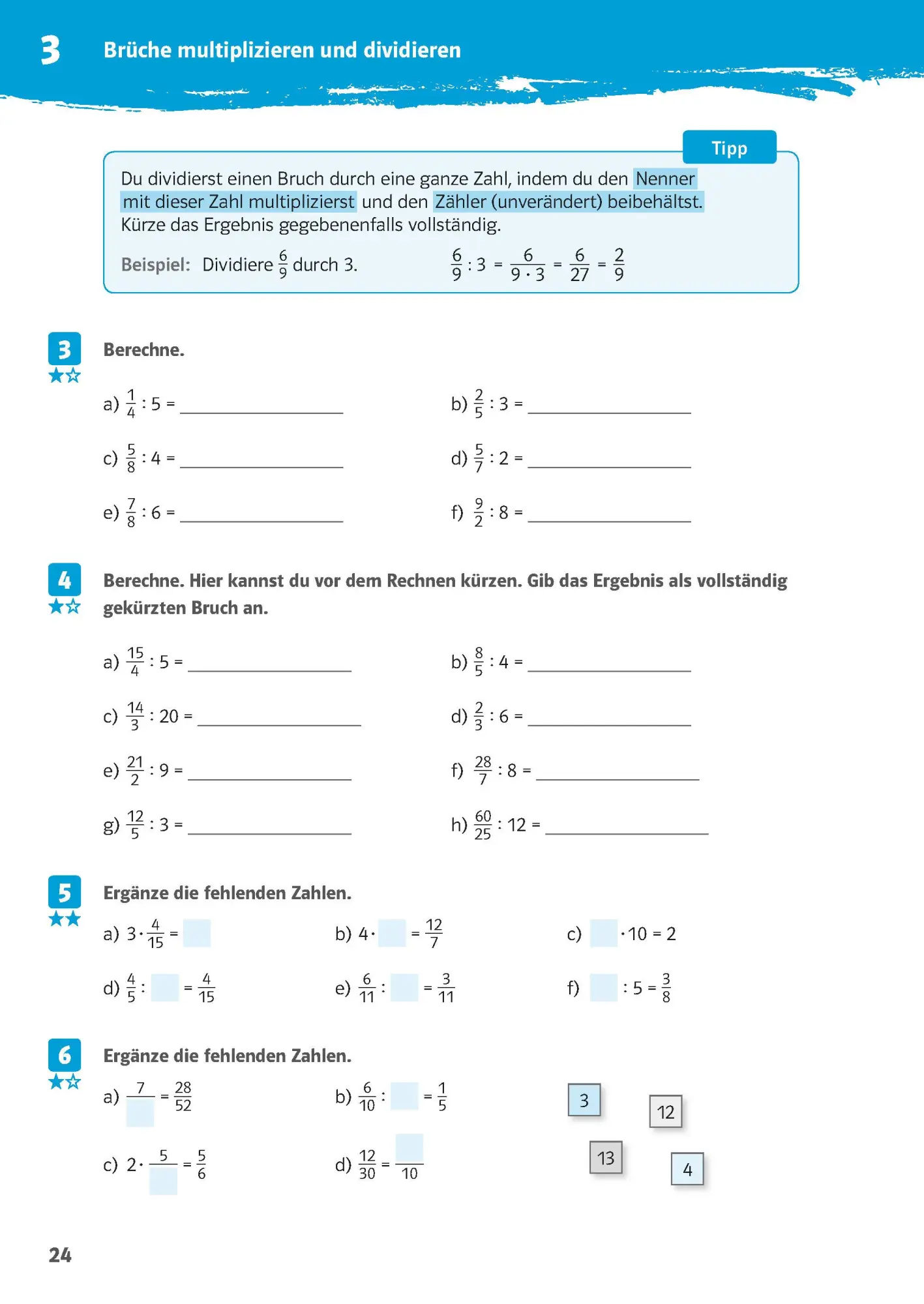 Bild: 9783129273951 | 10-Minuten-Training Rechnen mit Brüchen. Mathematik 5./6. Klasse