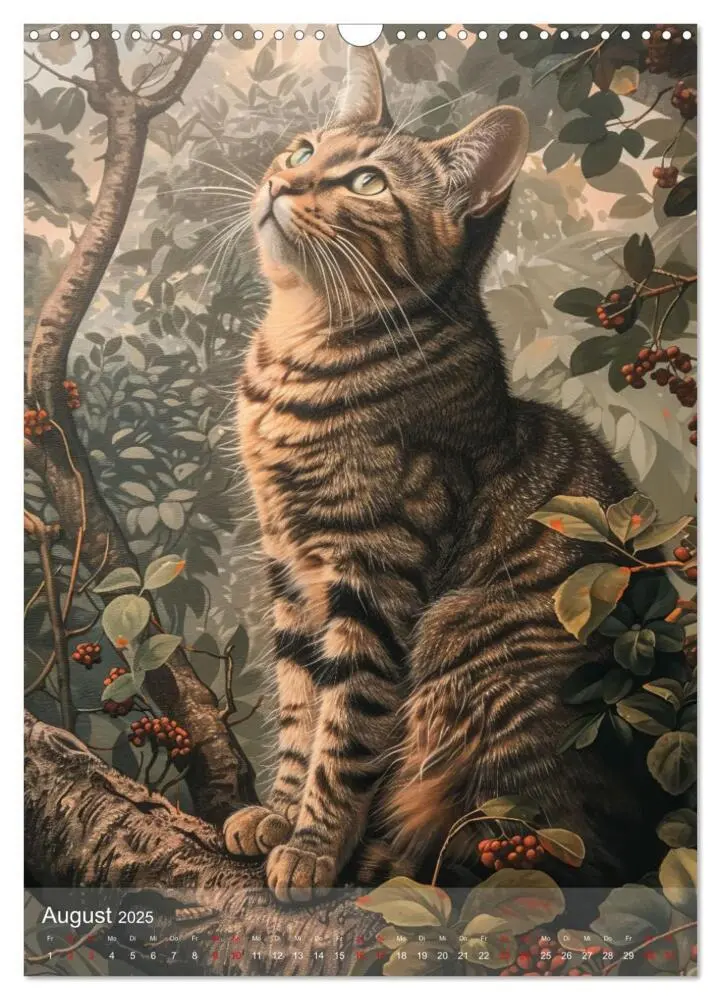 Bild: 9783383783951 | Katzen Kunstillustrationen (Wandkalender 2025 DIN A3 hoch),...