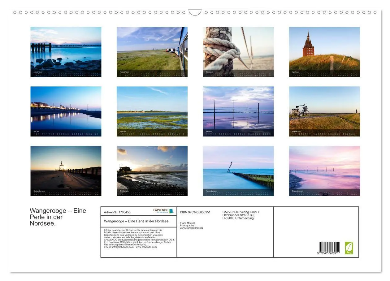 Bild: 9783435633951 | Wangerooge - Eine Perle in der Nordsee. (Wandkalender 2025 DIN A2...