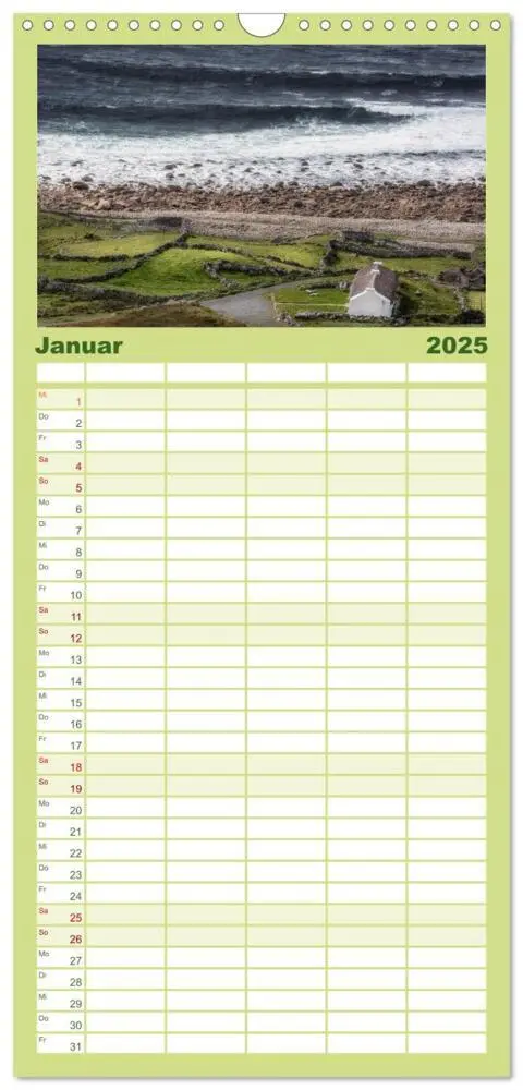 Bild: 9783457103951 | Familienplaner 2025 - Naturschauspiel Irland mit 5 Spalten...