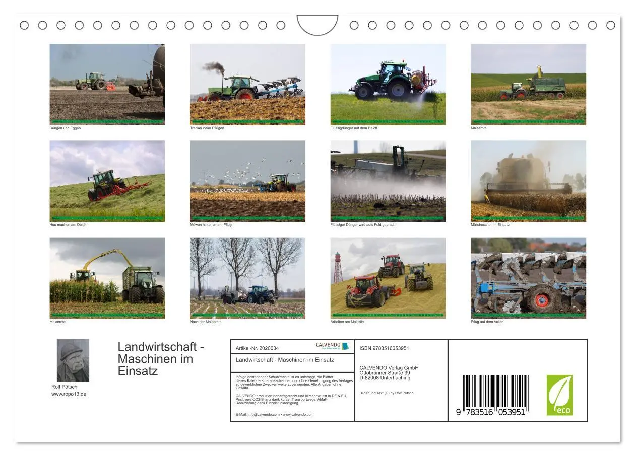 Bild: 9783516053951 | Landwirtschaft - Maschinen im Einsatz (Wandkalender 2026 DIN A4...