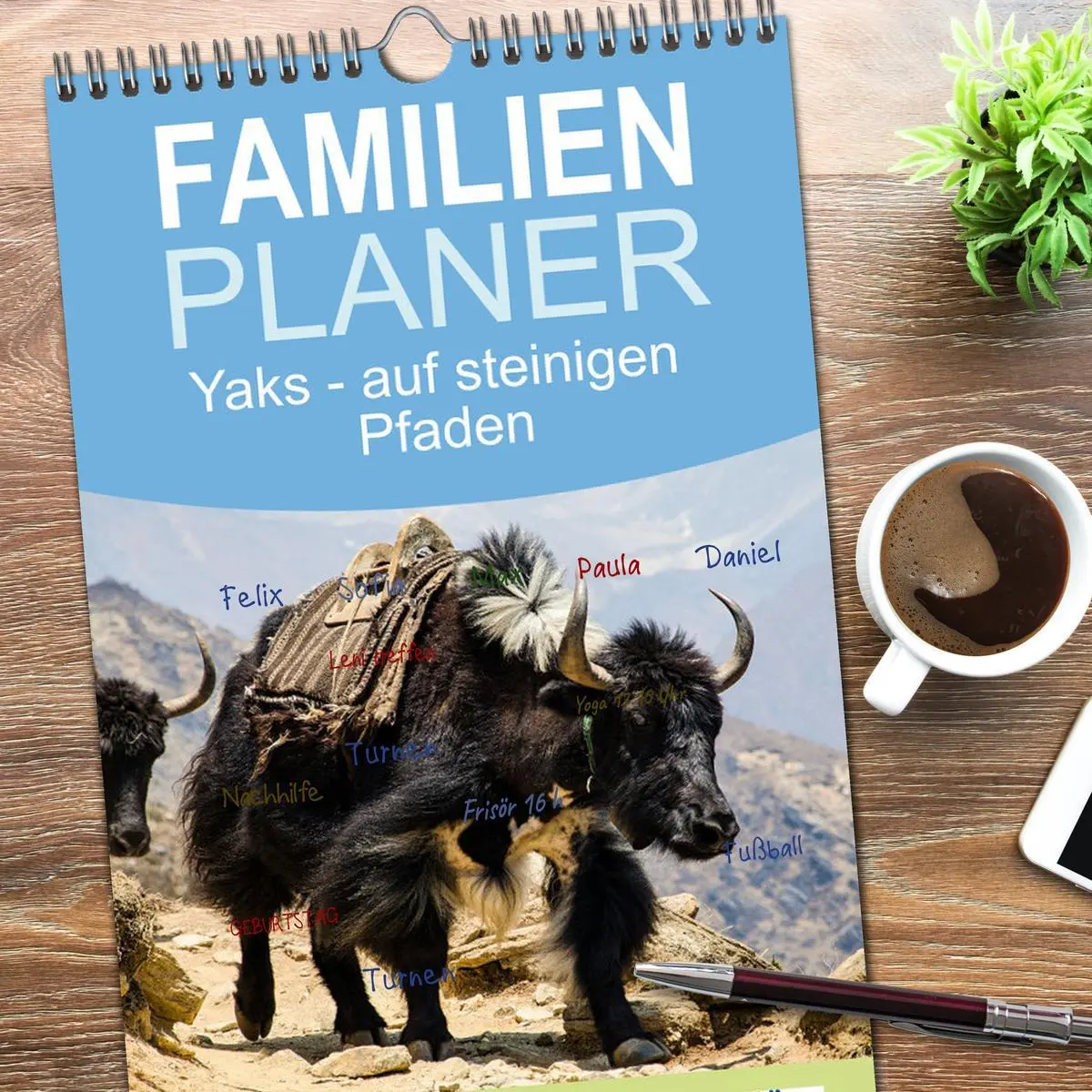 Bild: 9783516503951 | Familienplaner 2026 - Yaks - auf steinigen Pfaden mit 5 Spalten...