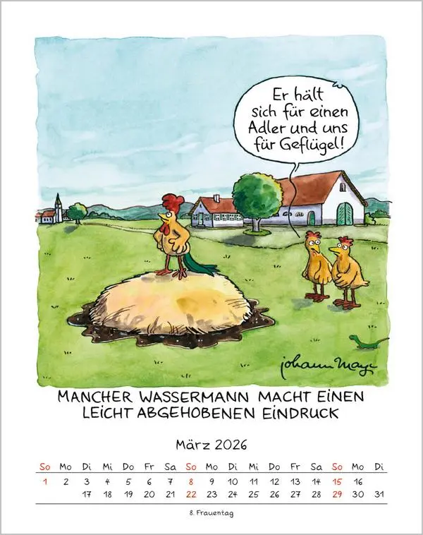 Bild: 9783731883951 | Wassermann 2026 | Verlag Korsch | Kalender | Spiralbindung | 13 S.