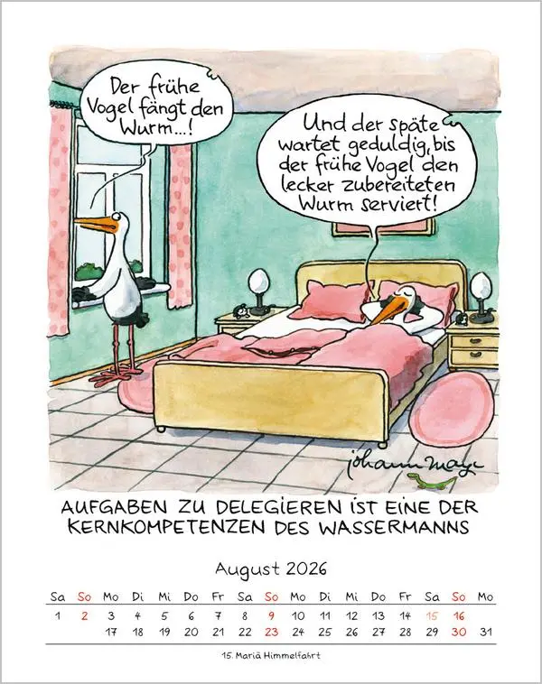 Bild: 9783731883951 | Wassermann 2026 | Verlag Korsch | Kalender | Spiralbindung | 13 S.